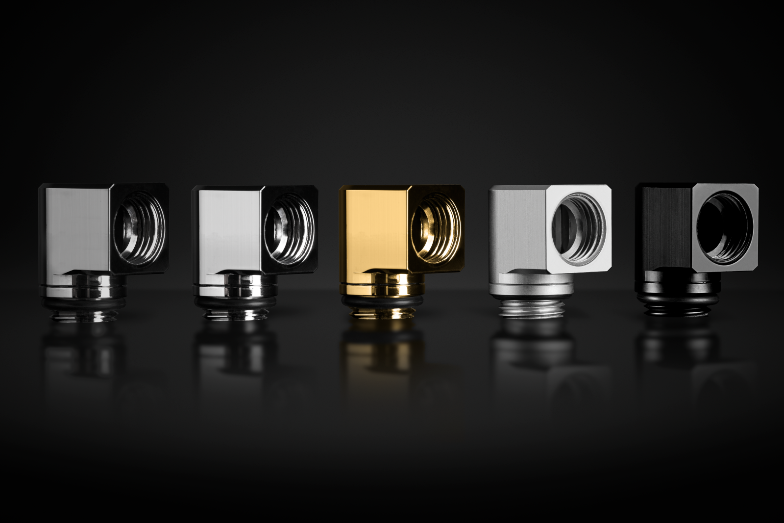 Фитинг EK-Quantum Torque Micro Rotary 90° - Satin Titanium