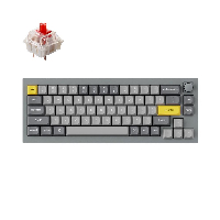 Геймърска механична клавиатура Keychron Q2 Silver Grey Knob QMK 65% Gateron G Pro Red Switch RGB LED PBT