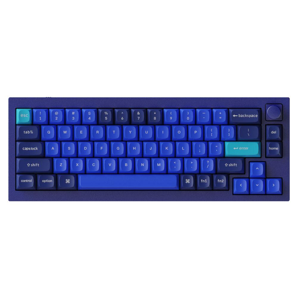 Геймърска механична клавиатура Keychron Q2 Navy Blue Knob QMK 65% Gateron G Pro Red Switch RGB LED PBT