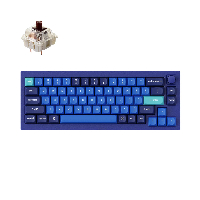 Геймърска механична клавиатура Keychron Q2 Navy Blue Knob QMK 65% Gateron G Pro Brown Switch RGB LED PBT
