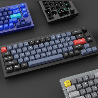 Геймърска механична клавиатура Keychron Q2 Navy Blue Knob QMK 65% Gateron G Pro Brown Switch RGB LED PBT