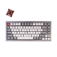 Геймърска механична клавиатура Keychron Q1 Silver Grey QMK 75% Gateron Phantom Brown Switch RGB LED ABS