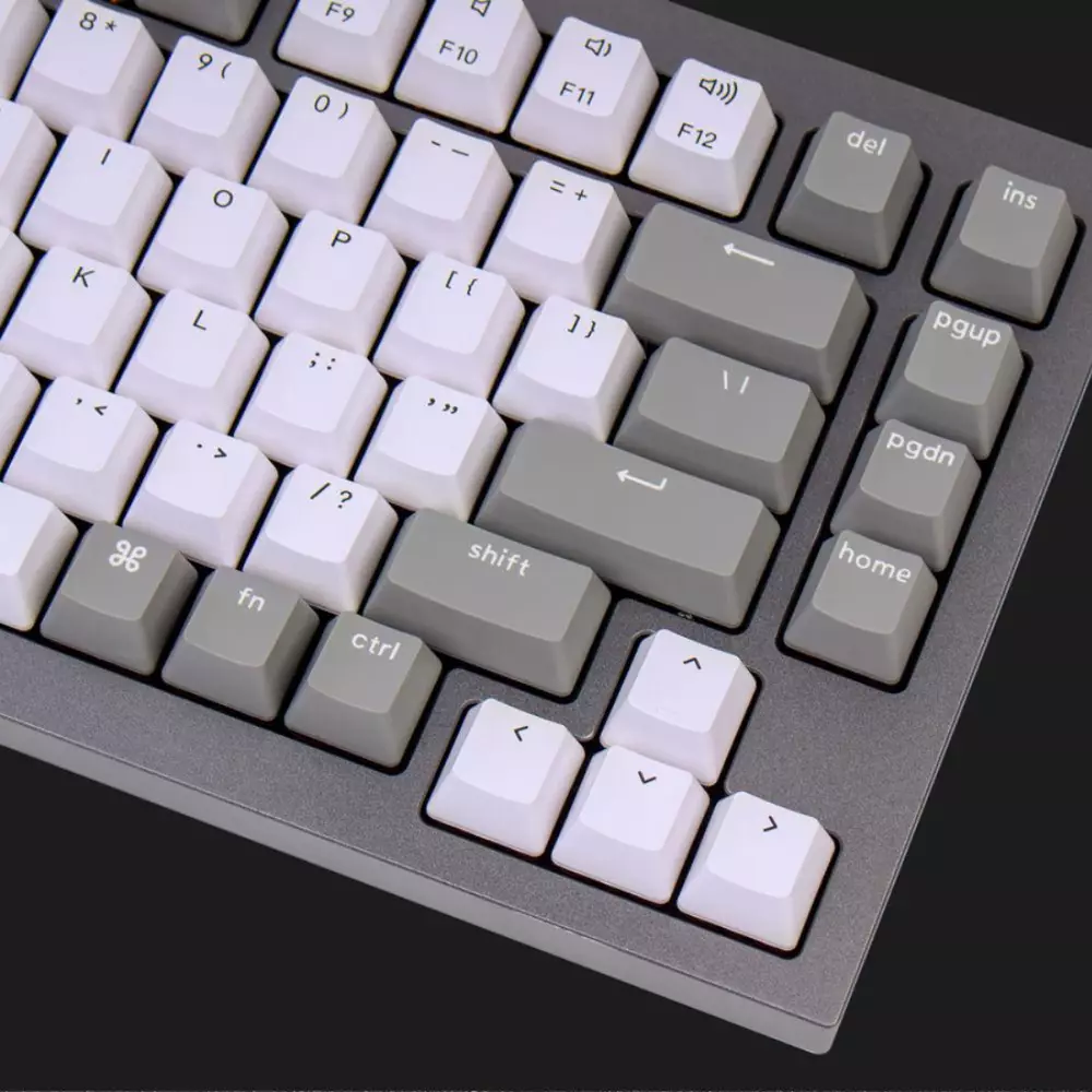 Gaming μηχανικό πληκτρολόγιο Keychron Q1 Silver Grey QMK 75% Gateron Phantom Brown Switch RGB LED ABS