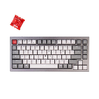 Геймърска механична клавиатура Keychron Q1 Silver Grey QMK 75% Gateron Phantom Red Switch RGB LED ABS
