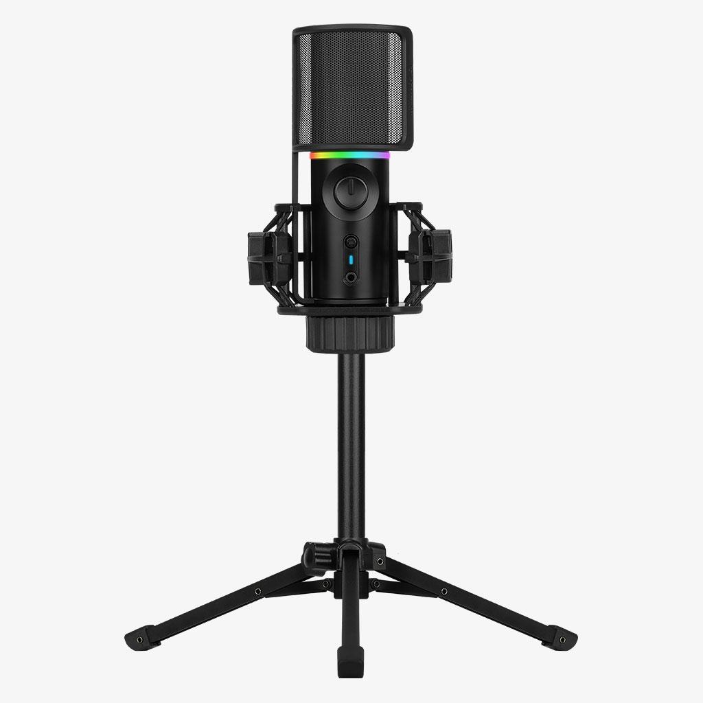 Настолен микрофон Streamplify MIC RGB, USB-A стойка трипод