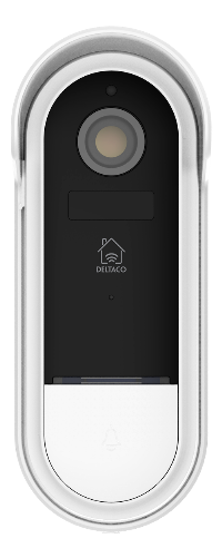 Смарт звънец с камера DELTACO SH-DB02, 1080p, WiFi 2.4GHz, IR 5m, microSD, Бяла