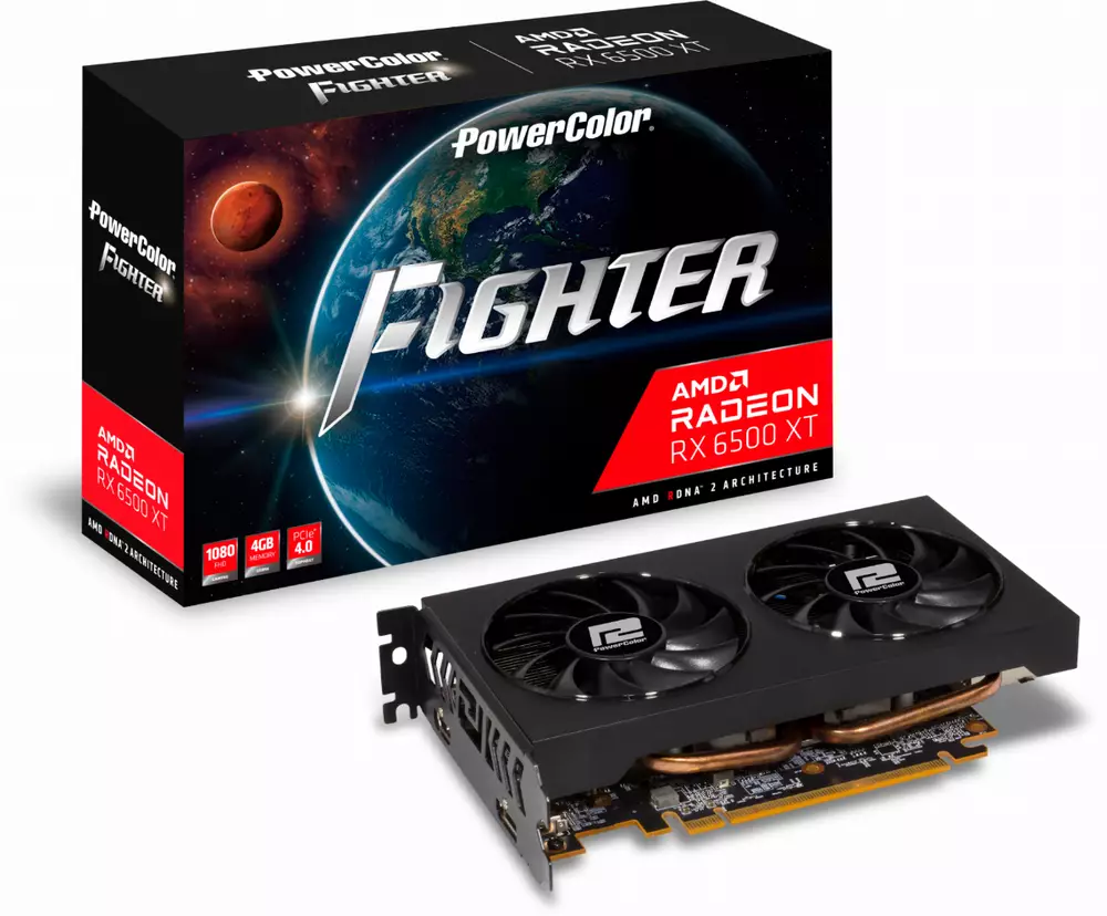Видео карта PowerColor Fighter Radeon RX 6500 XT 4GB GDDR6