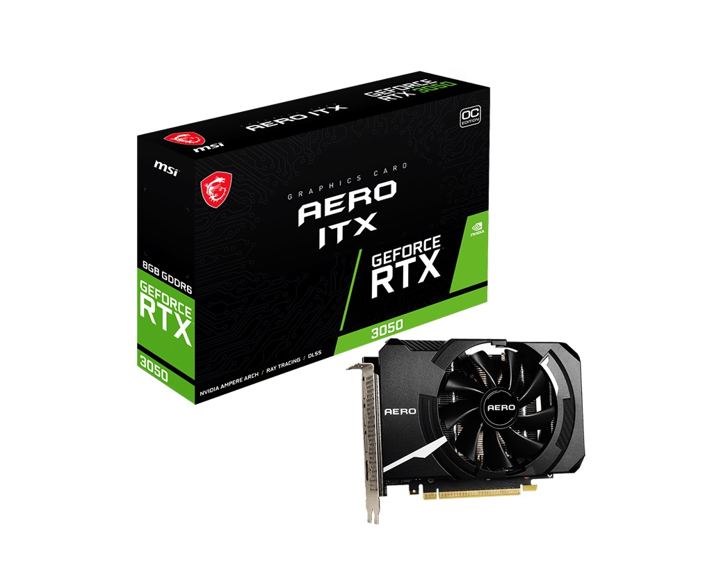 Видео карта MSI GeForce RTX 3050 AERO ITX 8G OC - 912-V809-4039