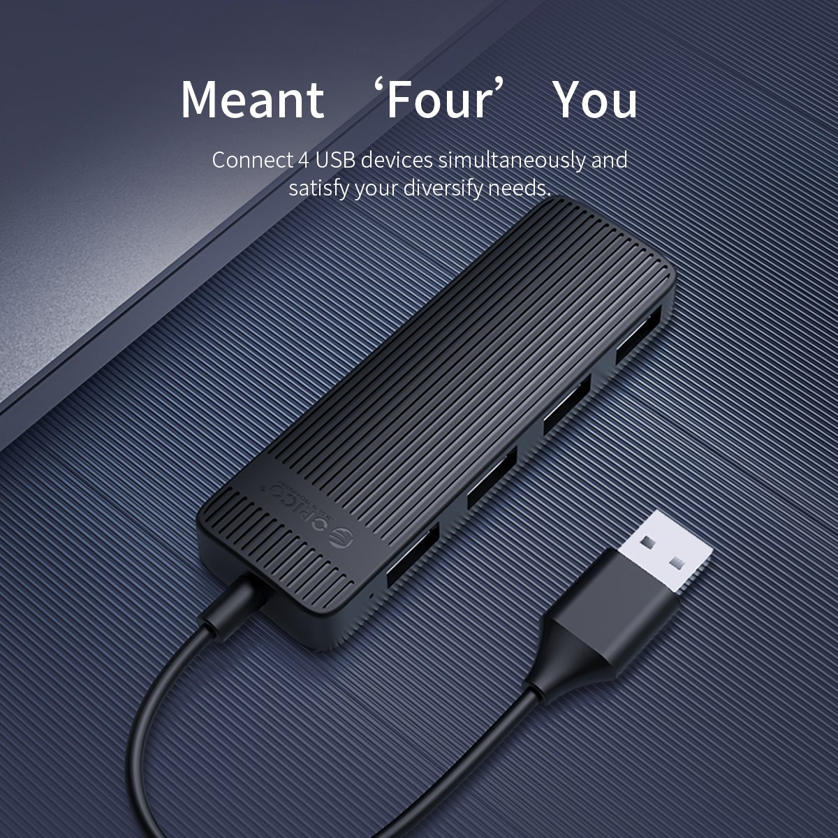 Orico хъб USB2.0 HUB 4 port White - FL02-WH