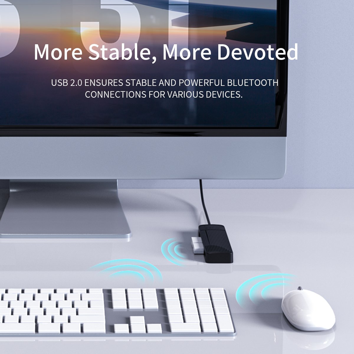 Orico хъб USB2.0 HUB 4 port White - FL02-WH