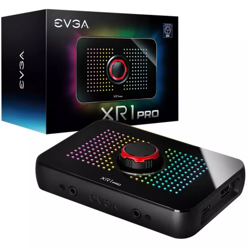 Кепчър карта EVGA XR1 Pro Capture Card 1440p/4K HDR OBS USB 3.1 ARGB - 144-U1-CB21-LR