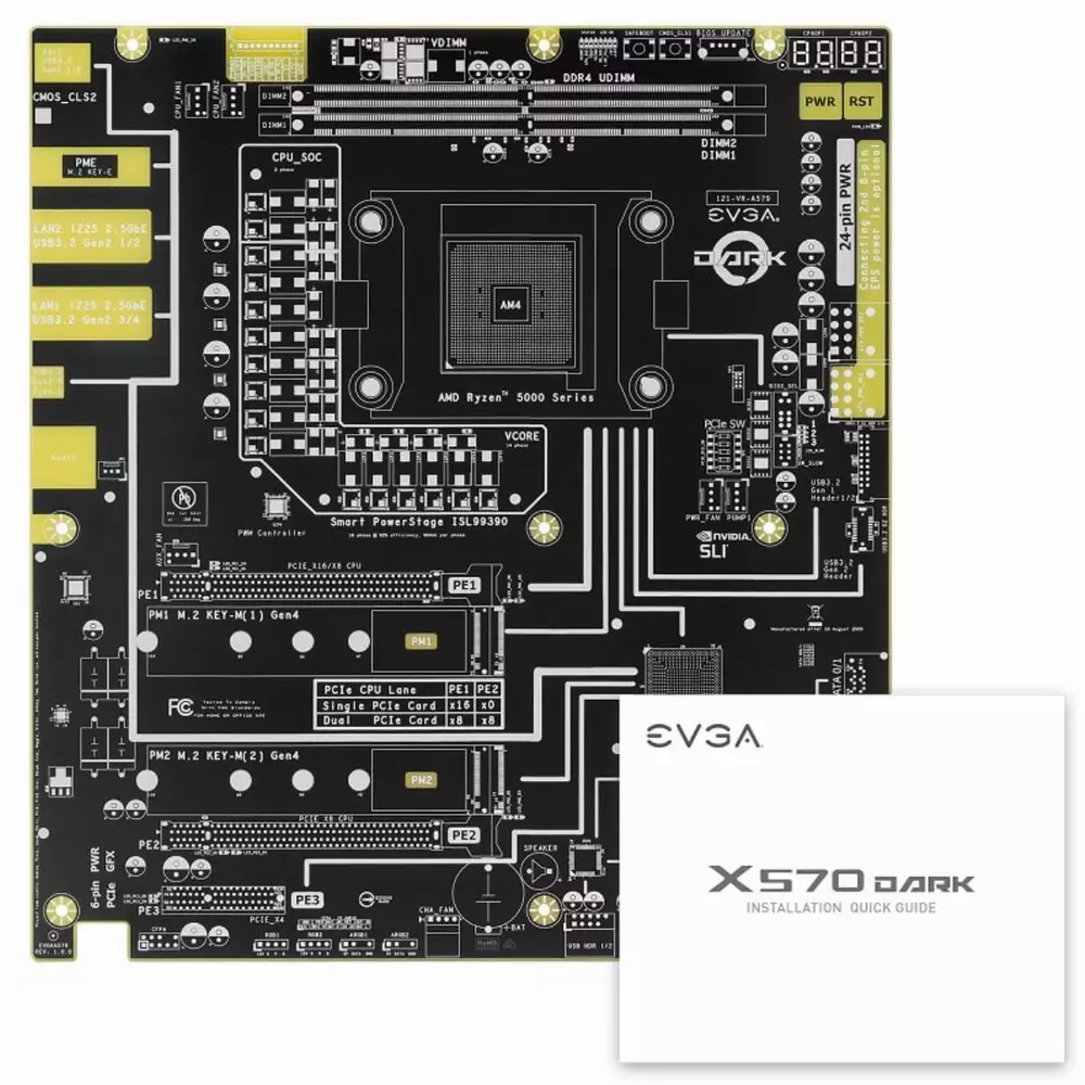 Дънна платка EVGA X570 DARK AM4 - 121-VR-A579-KR