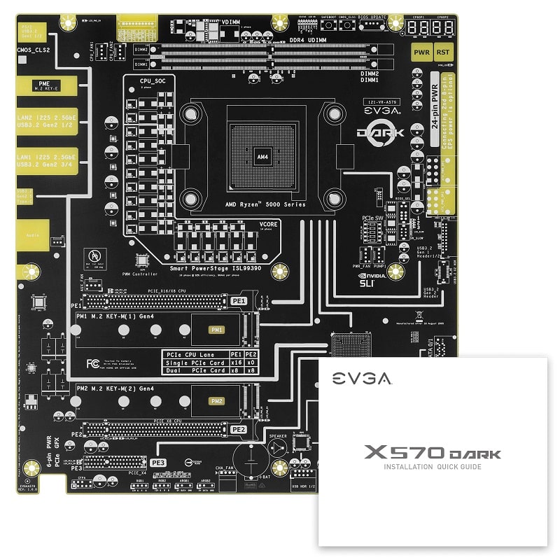 Дънна платка EVGA X570 DARK AM4 - 121-VR-A579-KR