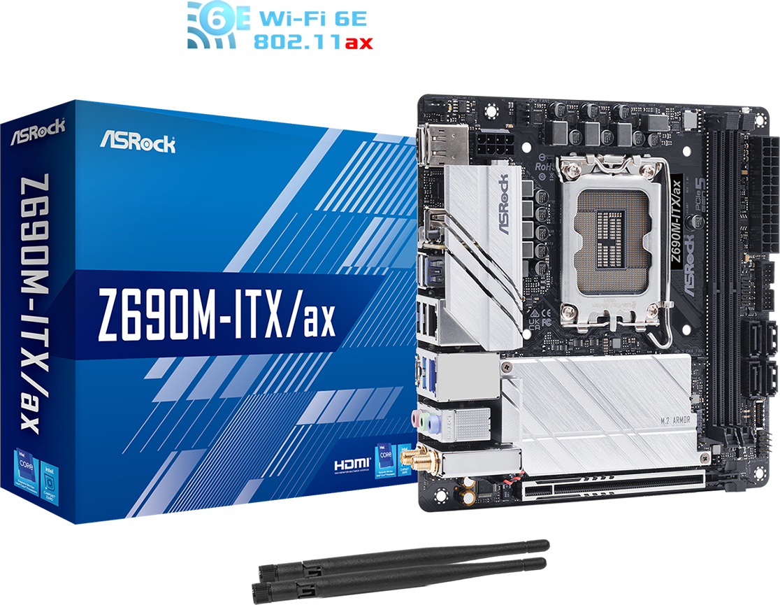 Дънна платка ASRock Z690M ITX LGA1700 DDR4