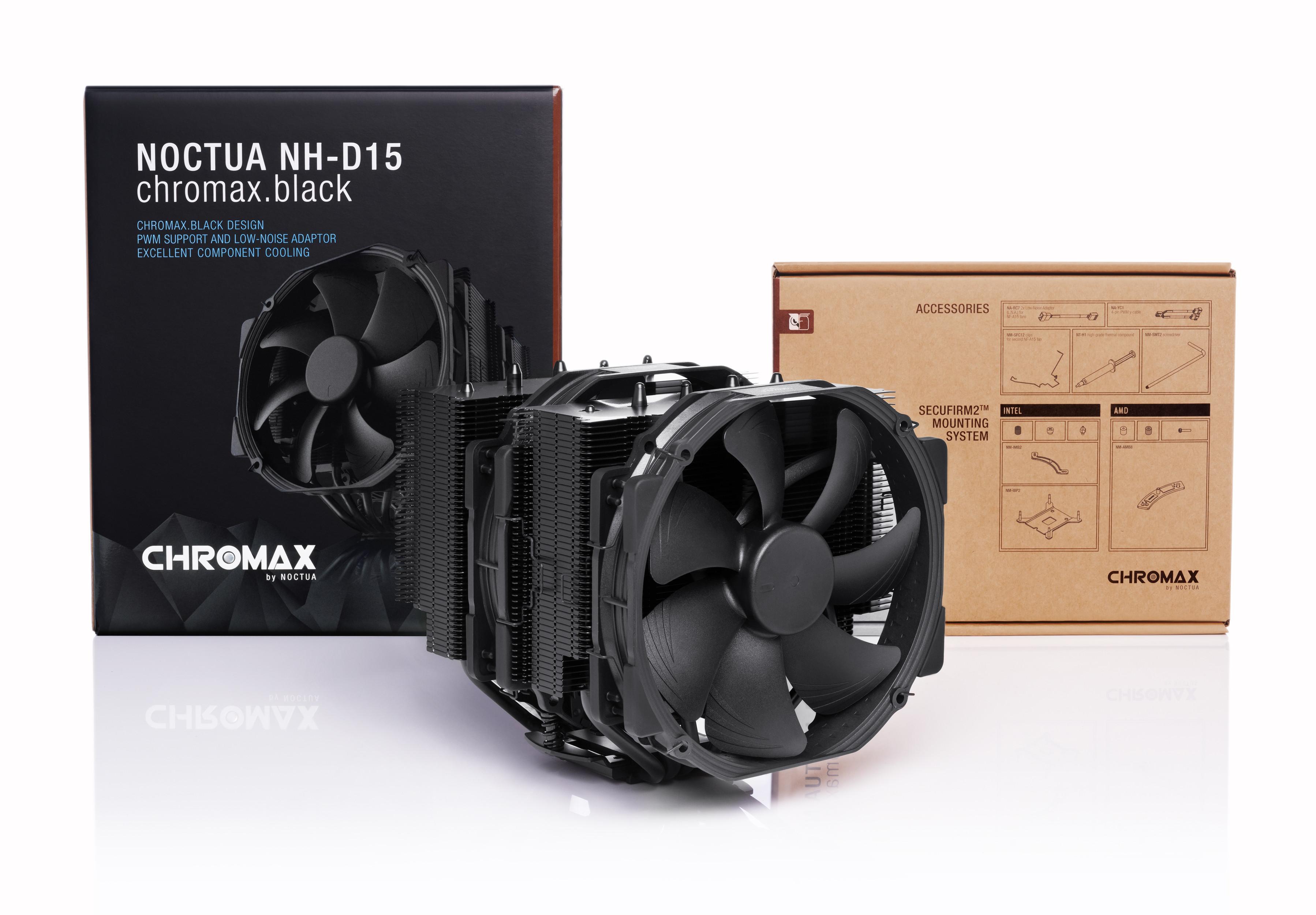 Охладител за процесор Noctua NH-D15 Chromax.black - NH-D15.CH.BK   
