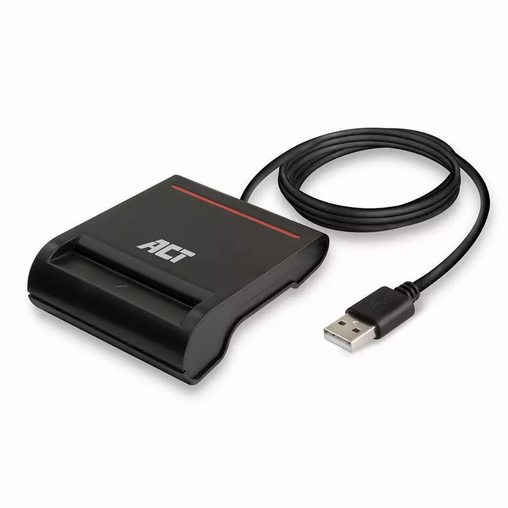 Cititor de carduri inteligente ACT AC6015, USB 2.0, Negru