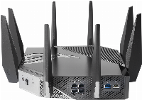 Геймърски Безжичен Рутер ASUS ROG Rapture GT-AXE11000, Tri-band WiFi 6E (802.11ax), MU-MIMO, IPv6, OFDMA, AiMesh, AiProtection Pro, 4804Mbps(11000Mbps Boost)