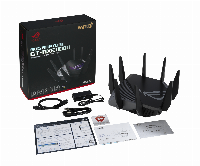 Геймърски Безжичен Рутер ASUS ROG Rapture GT-AXE11000, Tri-band WiFi 6E (802.11ax), MU-MIMO, IPv6, OFDMA, AiMesh, AiProtection Pro, 4804Mbps(11000Mbps Boost)