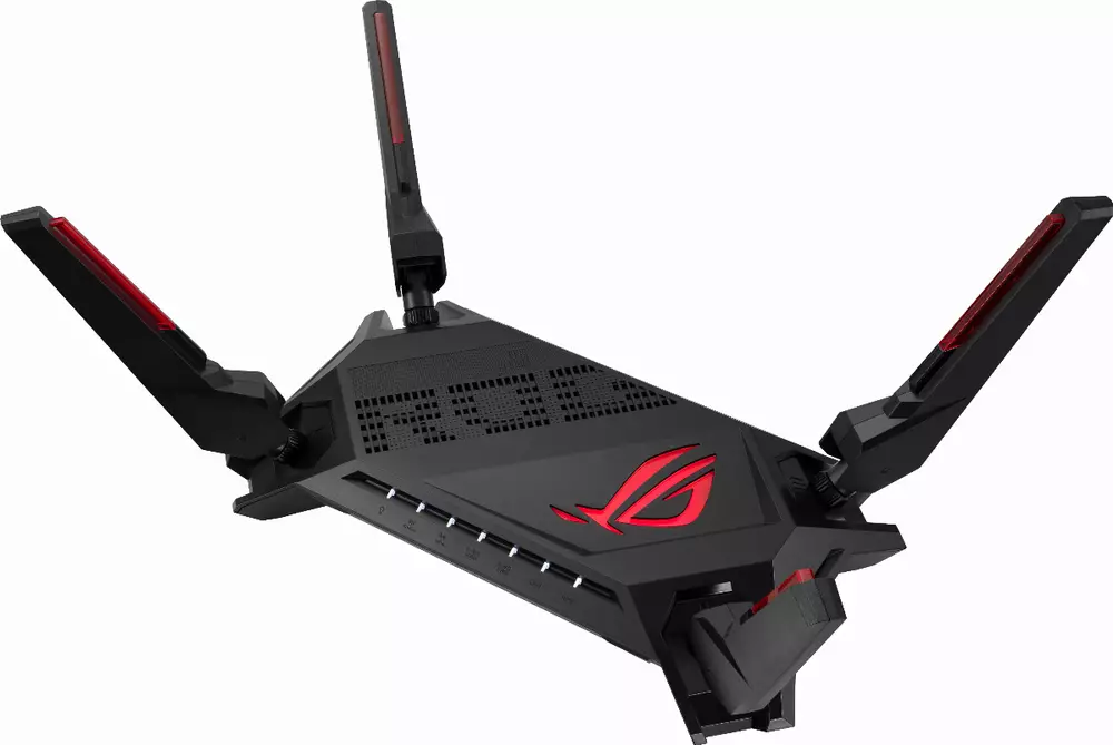 Геймърски Безжичен Рутер ASUS ROG Rapture GT-AX6000, Dual-Band WiFi 6 (802.11ax), MU-MIMO, IPv6, OFDMA, AiMesh, AiProtection Pro, 4804Mbps(6000Mbps Boost)