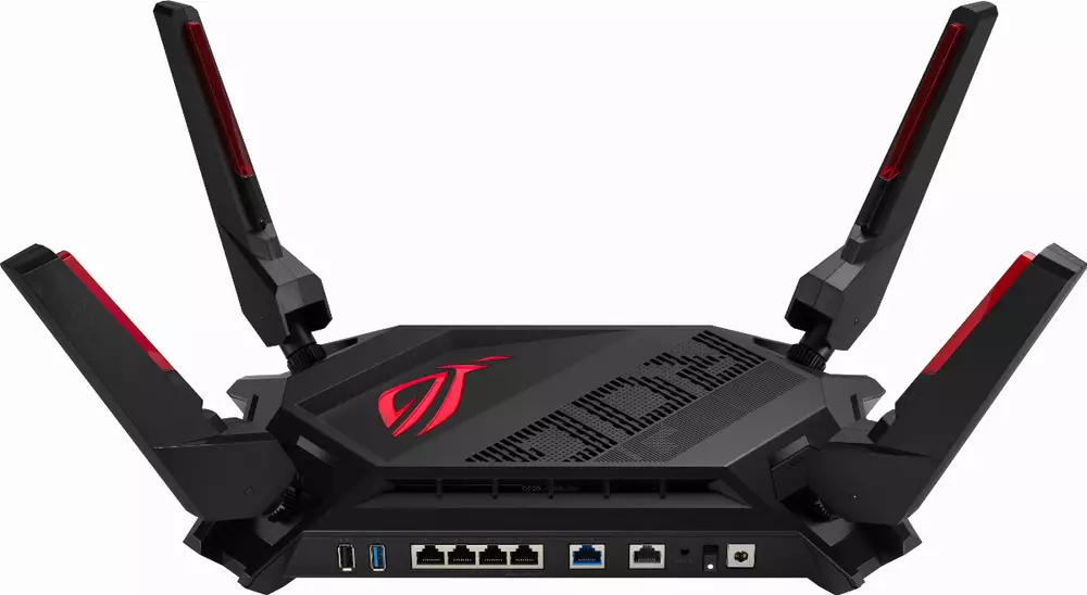 Gaming Ασύρματος Ρούτερ ASUS ROG Rapture GT-AX6000, Dual-Band WiFi 6 (802.11ax), MU-MIMO, IPv6, OFDMA, AiMesh, AiProtection Pro, 4804Mbps(6000Mbps Boost)