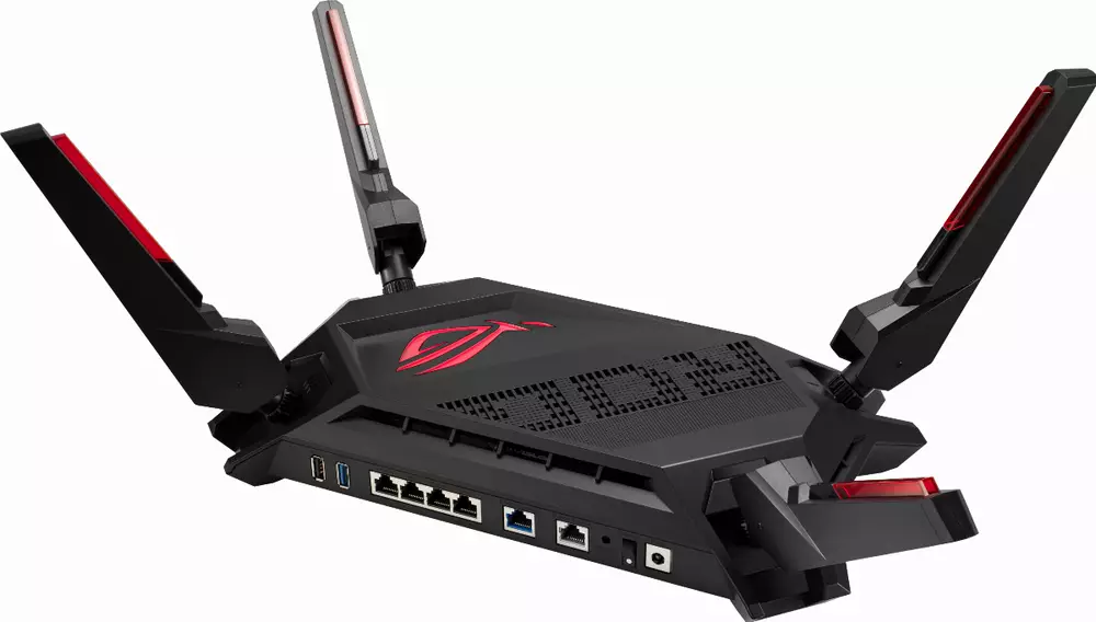 Gaming Ασύρματος Ρούτερ ASUS ROG Rapture GT-AX6000, Dual-Band WiFi 6 (802.11ax), MU-MIMO, IPv6, OFDMA, AiMesh, AiProtection Pro, 4804Mbps(6000Mbps Boost)