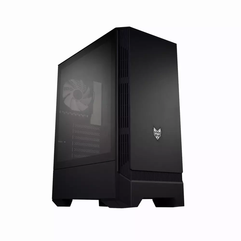 Кутия FSP CMT260 TG Mid-Tower, Черен