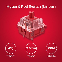 Геймърскa механична клавиатура HyperX Alloy Origins 60, HyperX червени суичове, Черен