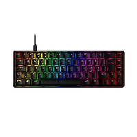 Геймърскa механична клавиатура HyperX Alloy Origins 65, HyperX червени суичове, Черен