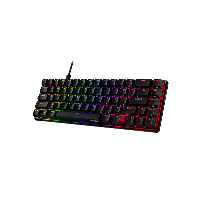 Геймърскa механична клавиатура HyperX Alloy Origins 65, HyperX червени суичове, Черен