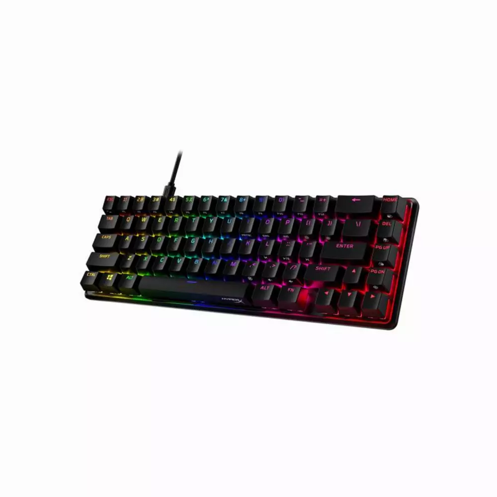Геймърскa механична клавиатура HyperX Alloy Origins 65, HyperX червени суичове, Черен