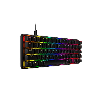 Геймърскa механична клавиатура HyperX Alloy Origins 65, HyperX червени суичове, Черен