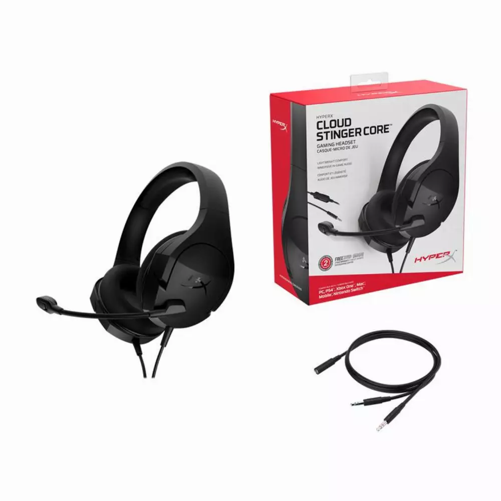 Геймърски слушалки HyperX Cloud Stinger Core (PC) 3.5mm жак с Микрофон, Черен