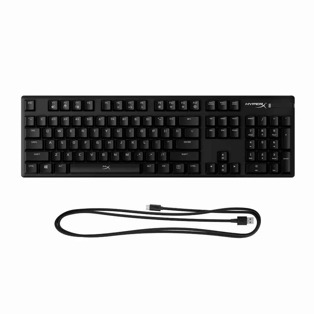 Gaming μηχανικό πληκτρολόγιο HyperX Alloy Origins, HyperX κόκκινοι διακόπτες, Μαύρο