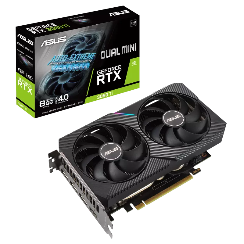 Видео карта ASUS Dual GeForce RTX 3060 Ti OC 8GB MINI V2