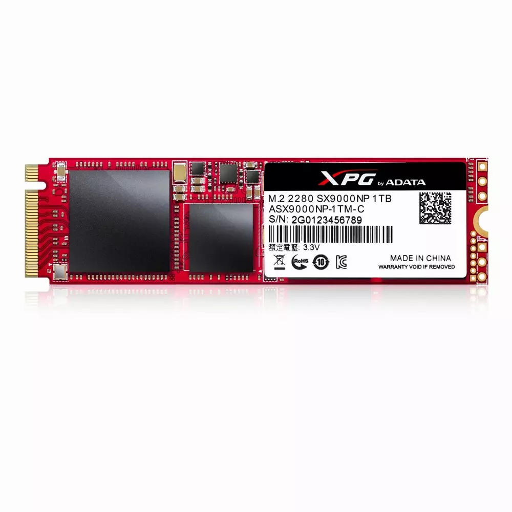 Диск SSD Adata SX9000NP 256GB M.2 2280 NVMe PCIe Gen 3x4 - ASX9000NP-256GM-C