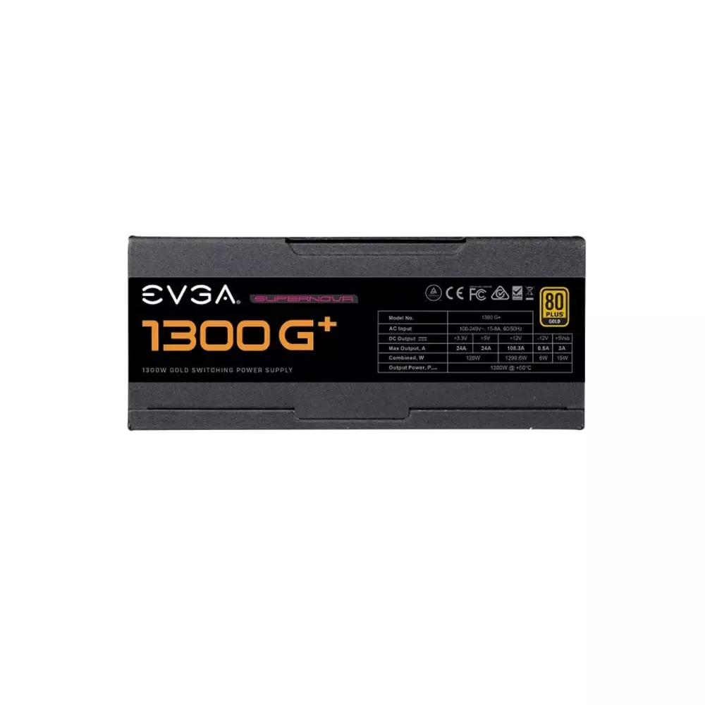 Захранване EVGA SuperNOVA 1300 G+ (1300W) 80 Plus Gold - 220-GT-1300-X2