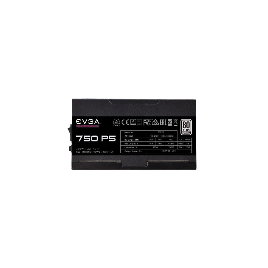 Захранване EVGA SuperNOVA 750 P5 (750W) 80 Plus Platinum - 220-P5-0750-X2