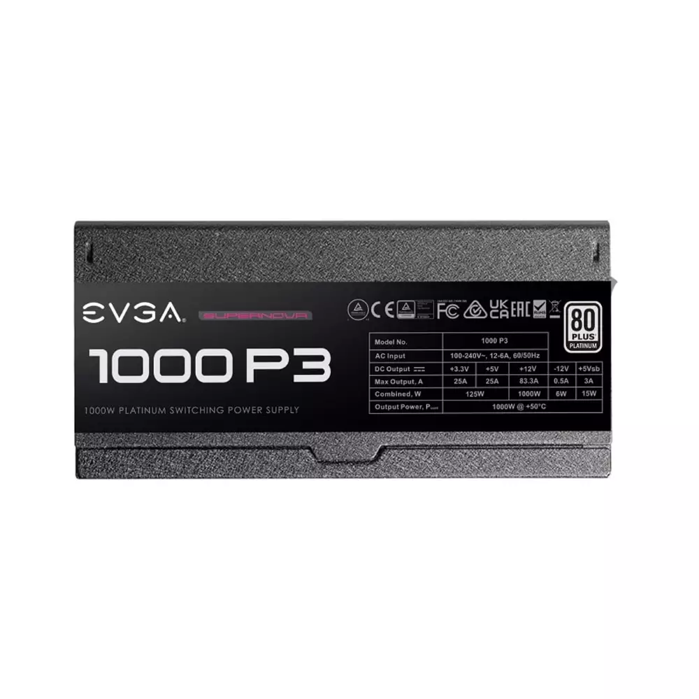 Захранване EVGA SuperNOVA 1000 P3 (1000W) 80 Plus Platinum - 220-P3-1000-X2
