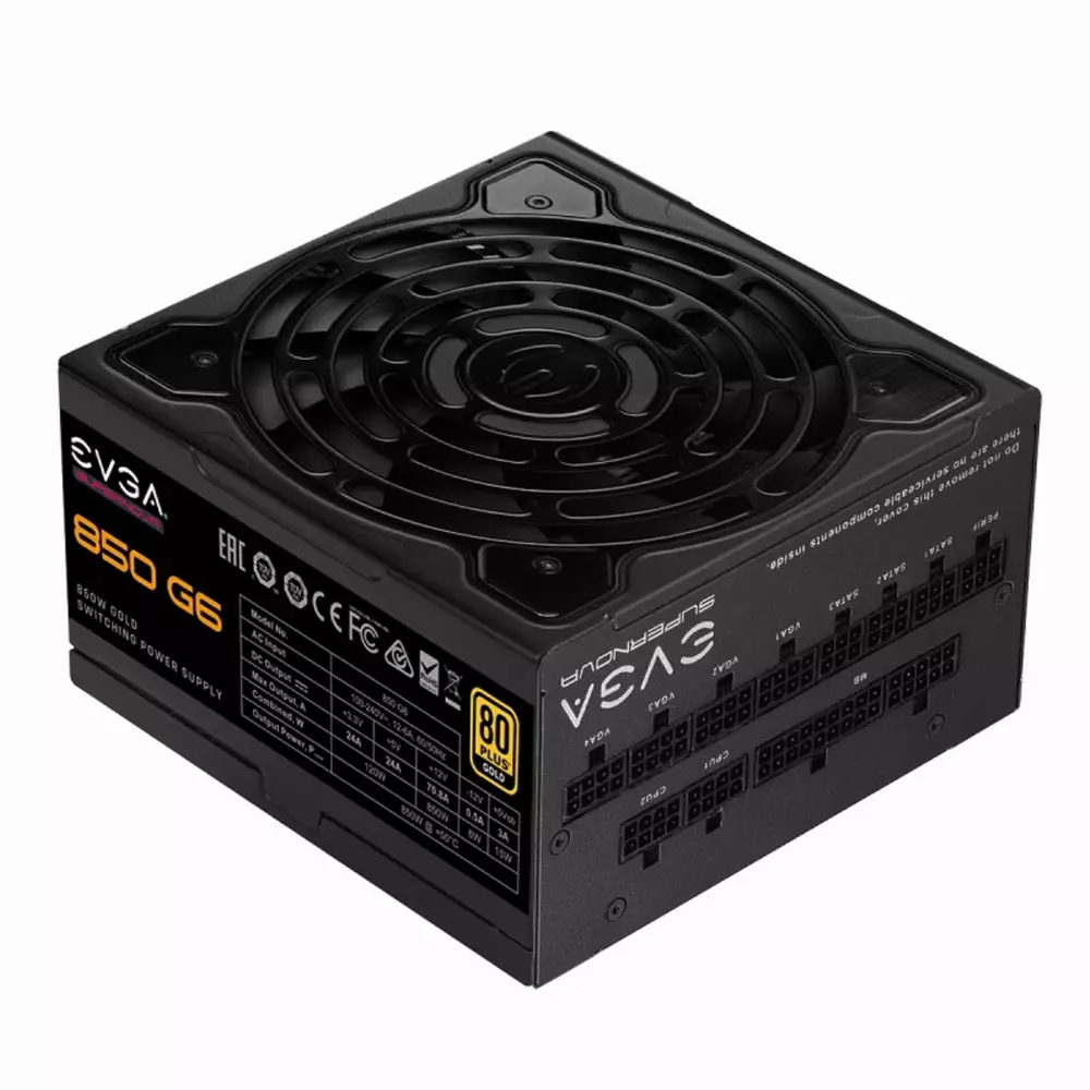 Захранване EVGA SuperNOVA 850 G6 (850W) 80 Plus Gold - 220-G6-0850-X2