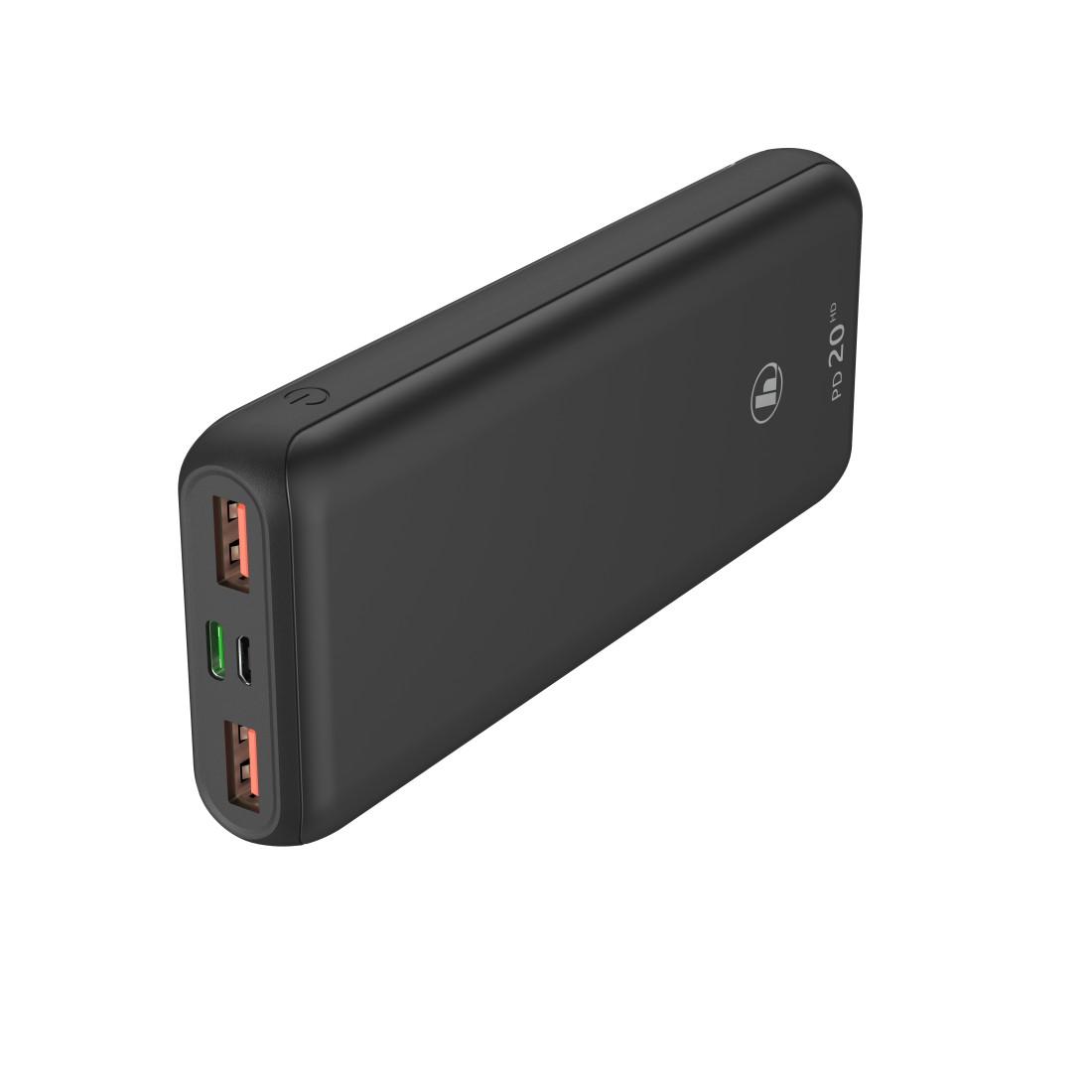 Външна батерия HAMA PD20-HD, 20000 mAh, LiPolym, USB-C, Сив