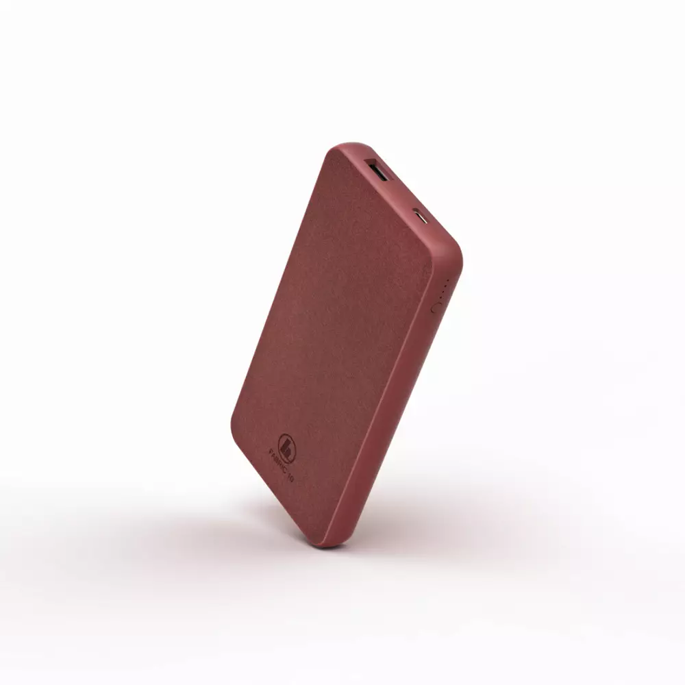 Външна батерия HAMA Fabric 10, 10000 mAh, LiPolym, Червен