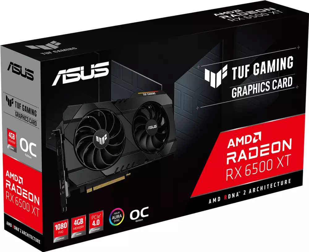 Видео карта ASUS TUF Gaming Radeon RX 6500 XT OC Edition 4GB GDDR6