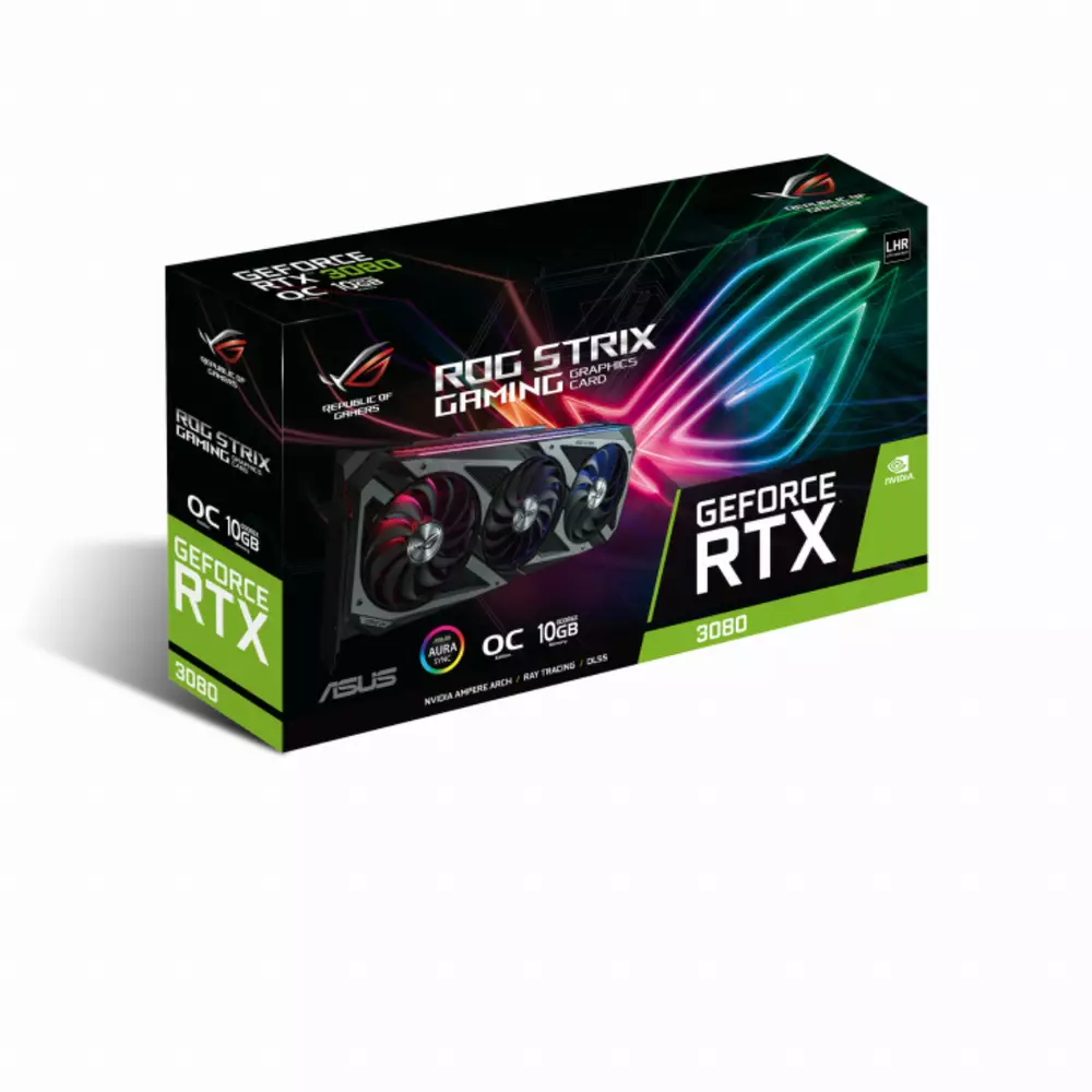 Видео карта ASUS ROG Strix GeForce RTX 3080 V2 OC Edition 10GB GDDR6X - 90YV0FA7-M0NM00
