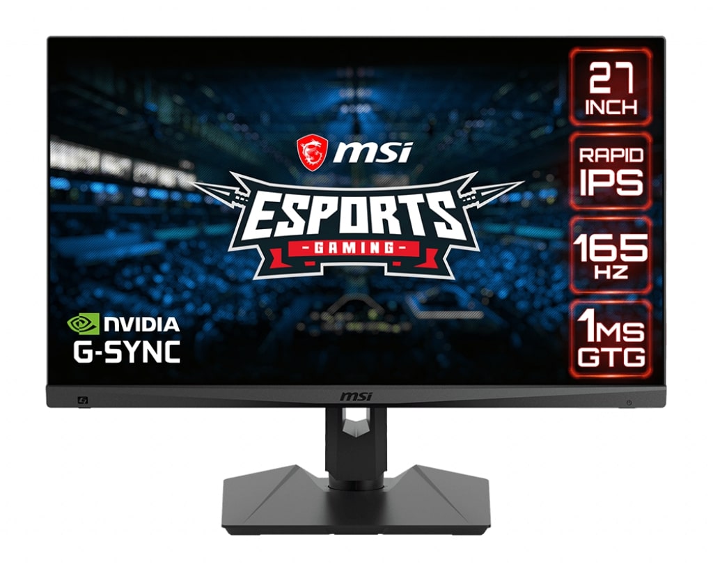 Монитор MSI 27" Optix MAG274QRF, WQHD 2560x1440, IPS, 1ms, 165Hz, HDR Ready, Nvidia G-Sync Compatible