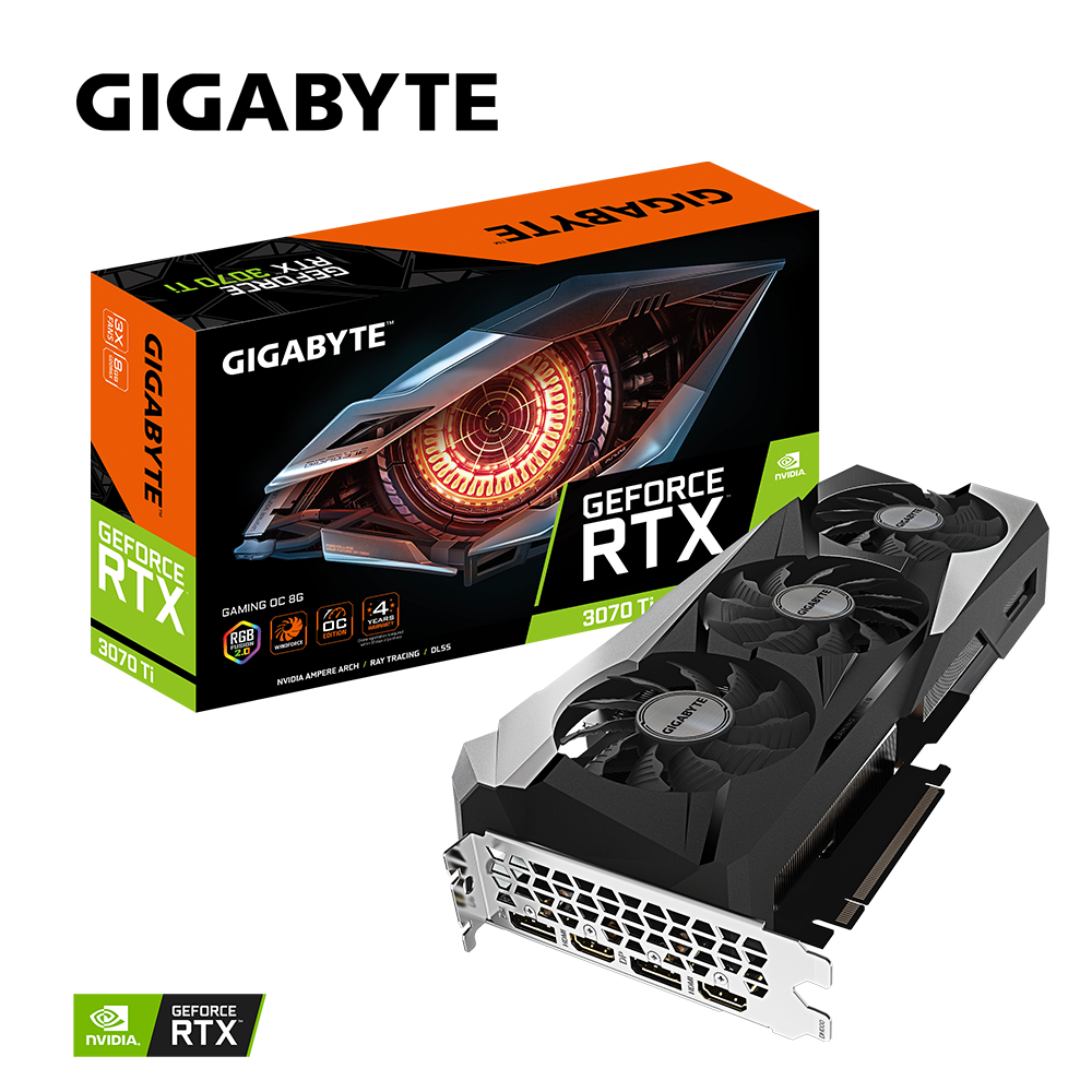 Видео карта Gigabyte GeForce RTX 3070 Ti GAMING OC 8GB GDDR6X LHR