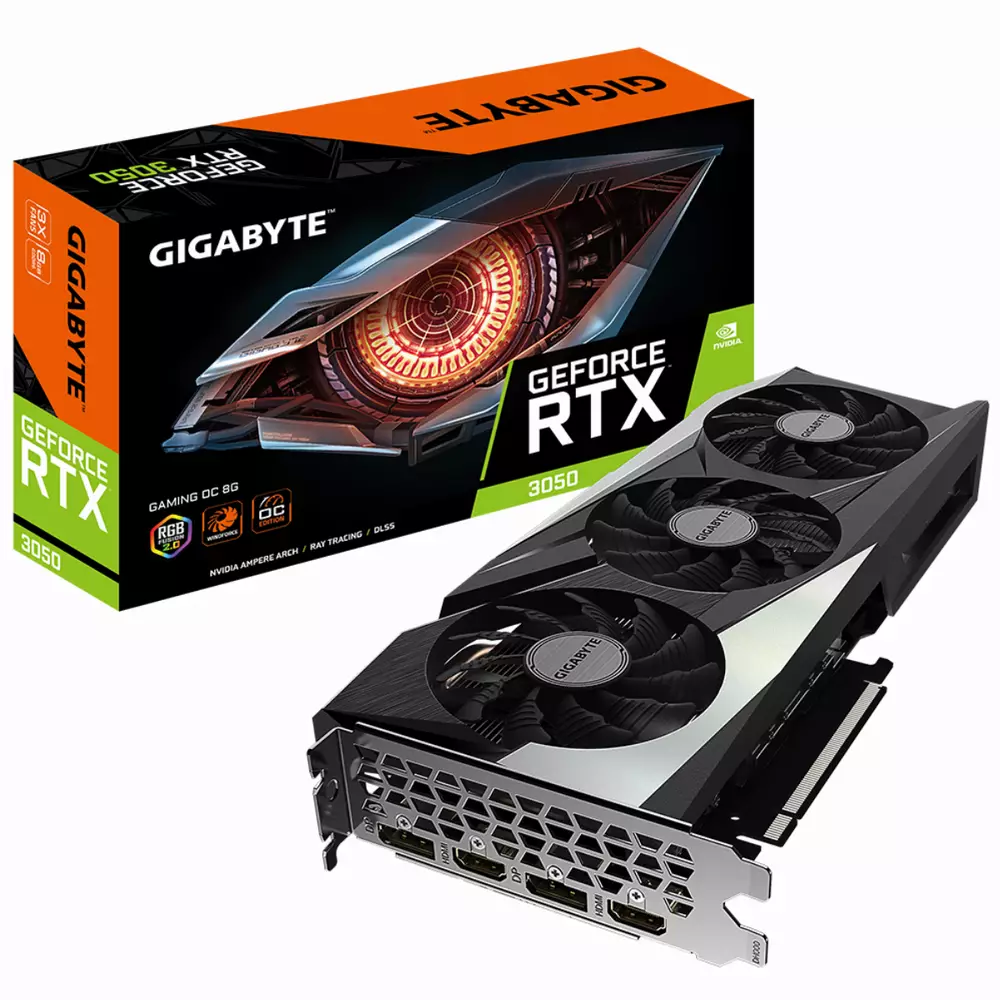 Видео карта Gigabyte GeForce RTX 3050 GAMING OC 8GB