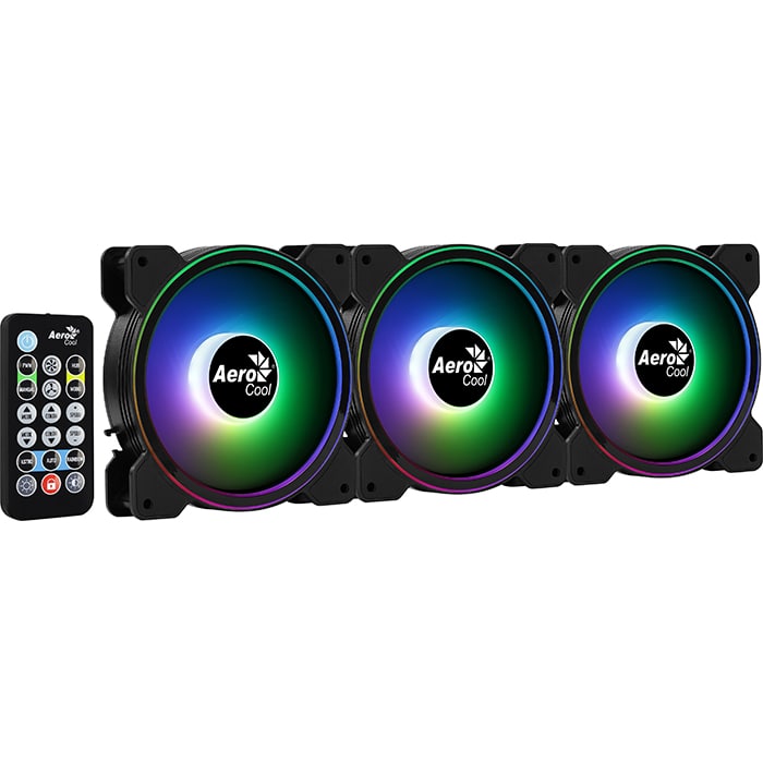 Комплект вентилатори AeroCool Saturn 12F ARGB Pro 3-in 1 - ACF3-ST10247.01