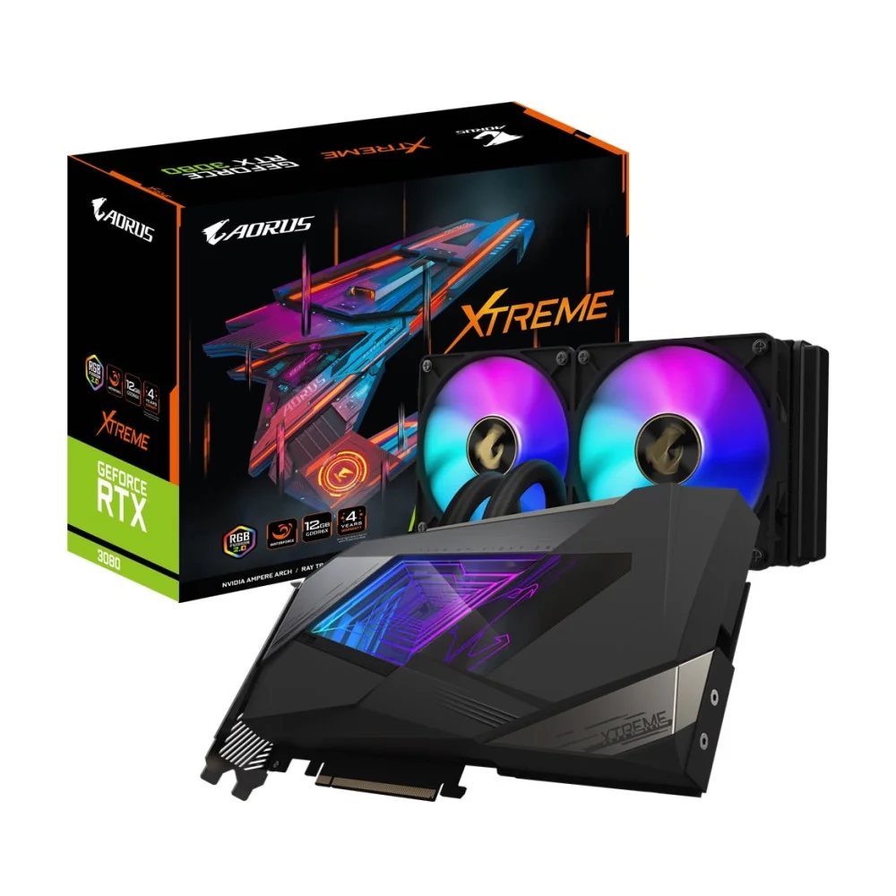 Видео карта Gigabyte GeForce RTX 3080 AORUS XTREME WATERFORCE 12GB