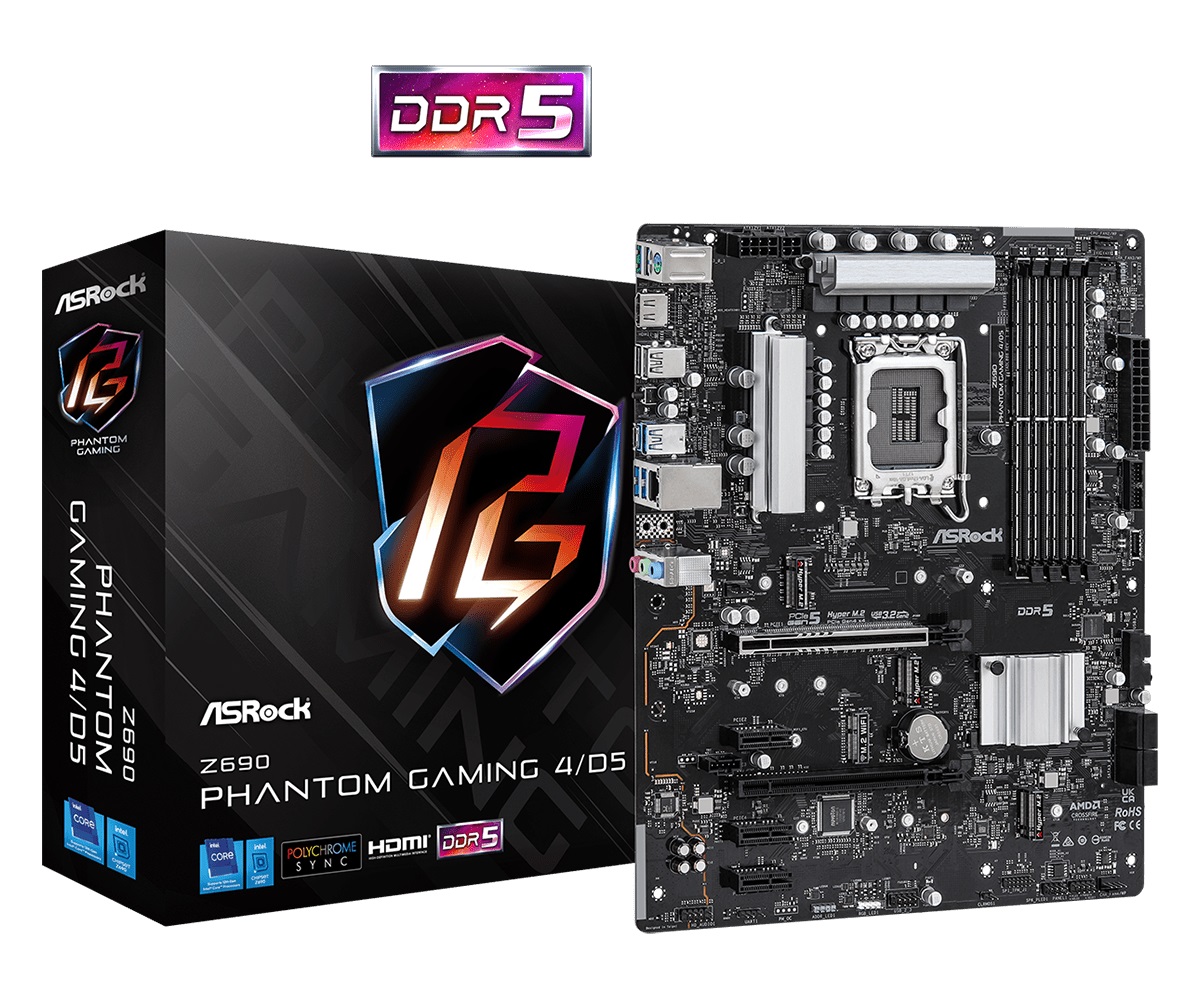 Дънна платка Asrock Z690 Phantom Gaming 4/D5 LGA1700 DDR5