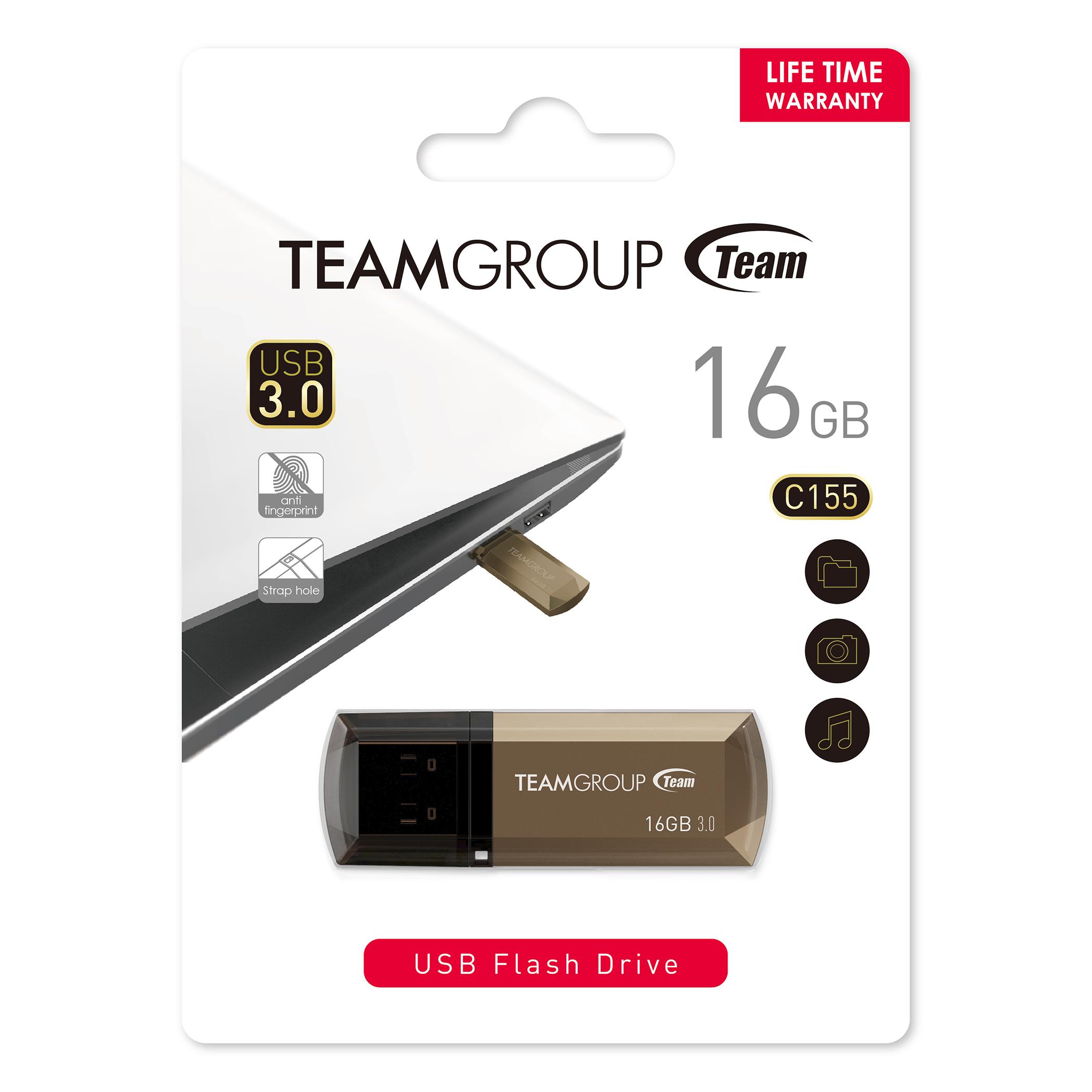 USB памет Team Group C155 16GB USB 3.0 Gold - TC155316GD01